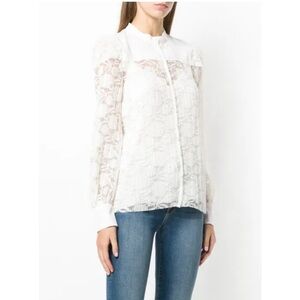 See By Chloe White Lace Blouse